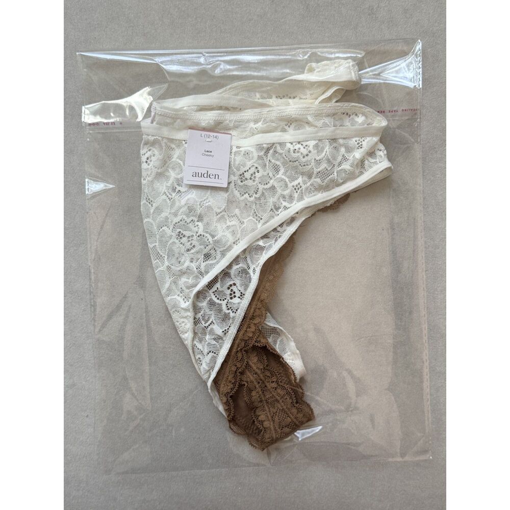 Auden Lace Cheeky and Lace Thong Underwear Set